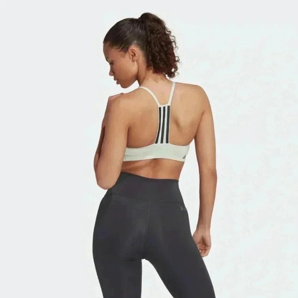 adidas Aeroimpact Training Light-Support Bra, Linen Green/Carbon, Size XS D-DD - Picture 3 of 10